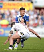 6 May 2017; Adam Byrne of Leinster is tackled by Charles Piutau of Ulster during the Guinness PRO12 Round 22 match between Ulster and Leinster at Kingspan Stadium in Belfast. Photo by Oliver McVeigh/Sportsfile