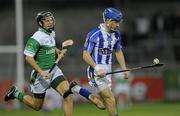 30 October 2011; David O'Connor, Ballyboden St Enda's, in action against Patrick Carton, O'Toole's. Dublin County Senior Huling Championship Final, Ballyboden St Enda's v O'Toole's, Parnell Park, Dublin. Picture credit: Brian Lawless / SPORTSFILE