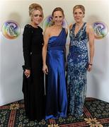 5 November 2011; Lorraine Ryan, Therese Maher and Brenda Hanney, from Galway, at the 2011 Camogie All-Stars in association with O’Neills. Citywest Hotel, Saggart, Co. Dublin. Picture credit: Stephen McCarthy / SPORTSFILE