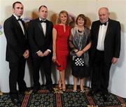 5 November 2011; 2011 Camogie All-Star nominee Therese Manton, from Galway, with family, from left, Kevin, Derek, John, Patricia and JJ at the 2011 Camogie All-Stars in association with O’Neills. Citywest Hotel, Saggart, Co. Dublin. Picture credit: Stephen McCarthy / SPORTSFILE