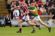 6 November 2011; Alan Kerins, Clarinbridge, in action against Jason Grealish, Gort. Galway County Senior Hurling Championship Final, Gort v Clarinbridge, Pearse Stadium, Galway. Picture credit: Diarmuid Greene / SPORTSFILE