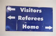 5 May 2017; A general view of a signpost to the dressing rooms prior to the SSE Airtricity League Premier Division game between Cork City and Finn Harps at Turners Cross in Cork. Photo by Brendan Moran/Sportsfile