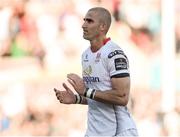 6 May 2017; Ruan Pienaar of Ulster comes off the pitch in his last game for Ulster during the Guinness PRO12 Round 22 match between Ulster and Leinster at Kingspan Stadium in Belfast. Photo by Oliver McVeigh/Sportsfile