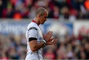 6 May 2017; Ruan Pienaar of Ulster leaves the pitch following his final game for Ulster during the Guinness PRO12 Round 22 match between Ulster and Leinster at Kingspan Stadium in Belfast. Photo by Ramsey Cardy/Sportsfile