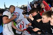 6 May 2017; Ulster's Ruan Pienaar with supporters following the Guinness PRO12 Round 22 match between Ulster and Leinster at Kingspan Stadium in Belfast. Photo by Ramsey Cardy/Sportsfile