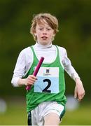 6 May 2017; Michael Russell, age 12, from Ballingarry, Co Limerick, competes in the Boys U14 Mixed Relays event at the Aldi Community Games May Festival 2017 at National Sports Campus, in Abbotstown, Dublin.  Photo by Cody Glenn/Sportsfile