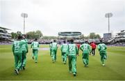 7 May 2017; The Ireland team take to the field for the One Day International between England and Ireland at Lord's, London, England. Photo by Matt Impey/Sportsfile