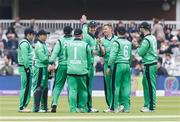 7 May 2017; Ireland players celebrate the wicket of Jason Roy of England during the One Day International between England and Ireland at Lord's, London, England. Photo by Matt Impey/Sportsfile