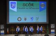 6 May 2017: The Maynooth GAA Club, County Kildare, of Aisling Carr, Catherine Coyle, Aoife Dunne, Aisling Dunne, Siofra Dunne, Eimear Flynn, Sarah Heaslip & Aoife O'Shea competing in the 'Rince Foirne' section of the All-Ireland Scór Sinsear Finals at The Waterfront Theatre, Belfast. Photo by Ray McManus/Sportsfile