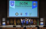 6 May 2017: The St Peters GAA Club, Warrenpoint, representing County Down, team of Turlough O’Neill, Aine Murphy, Ciara Tinnelly, Miceal McAnulty, Oisin McCann, Sinead Rice, Shannon Goss and Eamonn Burns competing in the 'Rince Foirne' section of the All-Ireland Scór Sinsear Finals at The Waterfront Theatre, Belfast. Photo by Ray McManus/Sportsfile