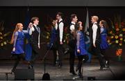 6 May 2017: The St Peters GAA Club, Warrenpoint, representing County Down, team of Turlough O’Neill, Aine Murphy, Ciara Tinnelly, Miceal McAnulty, Oisin McCann, Sinead Rice, Shannon Goss and Eamonn Burns competing in the 'Rince Foirne' section of the All-Ireland Scór Sinsear Finals at The Waterfront Theatre, Belfast. Photo by Ray McManus/Sportsfile