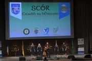 6 May 2017: The ultimate winning team of Agnes Morris, Colleen Walls, Caroline Carvill, Martina Cunningham and Paul Kelly representing Clonduff, Co Down, competing in the 'Balad Group' section of the All-Ireland Scór Sinsear Finals at The Waterfront Theatre, Belfast. Photo by Ray McManus/Sportsfile