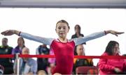 6 May 2017;  Grace McSweeney of St Peter and Paul's, Co Tipperary, competing in the U13 and O11 Girl's Individual Gymnastics during the Aldi Community Games May Festival 2017 at National Sports Campus, in Abbotstown, Dublin. Photo by Sam Barnes/Sportsfile