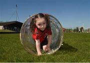 7 May 2017; 5 year old Aoibheann Treanor in attendance during the Lá na gClubanna at Truagh Gaels GFC, Lisseagh, Emyvale, Co. Monaghan. Photo by Philip Fitzpatrick/Sportsfile