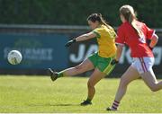 7 May 2017; Geraldine McLaughlin of Donegal shoots to score her side's first goal during the Lidl Ladies Football National League Div 1 Final match between Cork and Donegal at Parnell Park, Dublin. Photo by David Maher/Sportsfile