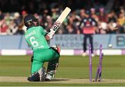 7 May 2017; William Porterfield of Ireland is bowled out by  Mark Wood of England for 82 runs during the One Day International between England and Ireland at Lord's, London, England. Photo by Matt Impey/Sportsfile