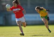 7 May 2017; Brid O'Sullican of Cork in action against Paula McGrory of Donegal during the Lidl Ladies Football National League Div 1 Final match between Cork and Donegal at Parnell Park, Dublin. Photo by David Maher/Sportsfile