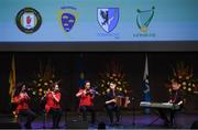 6 May 2017: The Bannow Ballymitty Club, Wexford, team of Dearbhla Daly, Jessica Reville, Paul O’Sullivan, Leona Reville and Ryan Staffort competing in the 'Ceol Uirlise' event in the All-Ireland Scór Sinsear Finals at The Waterfront Theatre, Belfast. Photo by Ray McManus/Sportsfile