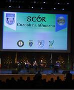 6 May 2017: The St Mary's GAA Club, Leitrim, team of Clare Bohan, Brendan Bohan, Laura Crossan, Brian Mostyn and Marian Brogan competing in the 'Ceol Uirlise' event in the All-Ireland Scór Sinsear Finals at The Waterfront Theatre, Belfast. Photo by Ray McManus/Sportsfile