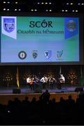 6 May 2017: The St Ergnat's Moneyglass, Co Antrim, team of Ciaran Martin, Emma McGlone, Róisín McGee, Alexander Meyer and Darren McPeake competing in the 'Ceol Uirlise' event in the All-Ireland Scór Sinsear Finals at The Waterfront Theatre, Belfast. Photo by Ray McManus/Sportsfile