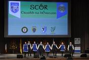 6 May 2017: The Bunbrosna, Co Westmeath, team of Robbie Wilson, Seamus Moran, Kenneth Murphy, Christopher McCormack, Susan Lambden, Orla Connaughton, Veronica Moran and Sandra McGurran competing in the 'Rice Seit' event in the All-Ireland Scór Sinsear Finals at The Waterfront Theatre, Belfast. Photo by Ray McManus/Sportsfile