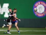 7 May 2017; Keelan Cawley of Sligo in action against Brian Gallagher of New York during the Connacht GAA Football Senior Championship Preliminary Round match between New York and Sligo at Gaelic Park in the Bronx borough of New York City, USA. Photo by Stephen McCarthy/Sportsfile