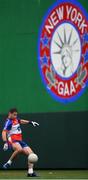 7 May 2017; Eugene McVerry of New York shoots to score his side's first goal during the Connacht GAA Football Senior Championship Preliminary Round match between New York and Sligo at Gaelic Park in the Bronx borough of New York City, USA. Photo by Stephen McCarthy/Sportsfile