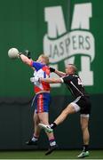 7 May 2017; Shane O'Connor of New York in action against Eóin McHugh of Sligo during the Connacht GAA Football Senior Championship Preliminary Round match between New York and Sligo at Gaelic Park in the Bronx borough of New York City, USA. Photo by Stephen McCarthy/Sportsfile