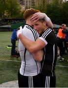 7 May 2017; Adrian McIntyre, right, and Aidan Devaney of Sligo celebrate following the Connacht GAA Football Senior Championship Preliminary Round match between New York and Sligo at Gaelic Park in the Bronx borough of New York City, USA. Photo by Stephen McCarthy/Sportsfile