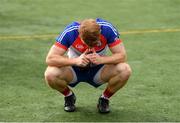 7 May 2017; A dejected Daniel McKenna of New York following the Connacht GAA Football Senior Championship Preliminary Round match between New York and Sligo at Gaelic Park in the Bronx borough of New York City, USA. Photo by Stephen McCarthy/Sportsfile