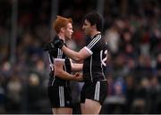 7 May 2017; Noel Gaughan, left, and Darragh Cummins of Sligo following the Connacht GAA Football Senior Championship Preliminary Round match between New York and Sligo at Gaelic Park in the Bronx borough of New York City, USA. Photo by Stephen McCarthy/Sportsfile