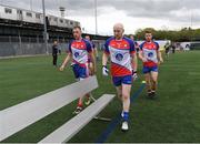 7 May 2017; New York players, from left, Shane Hogan, Tom Cunniffe and Daniel McKenna prepare to have their team photograph taken before the Connacht GAA Football Senior Championship Preliminary Round match between New York and Sligo at Gaelic Park in the Bronx borough of New York City, USA. Photo by Stephen McCarthy/Sportsfile