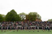 7 May 2017; Sligo and New York players during the pre-match parade before the Connacht GAA Football Senior Championship Preliminary Round match between New York and Sligo at Gaelic Park in the Bronx borough of New York City, USA. Photo by Stephen McCarthy/Sportsfile