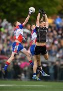 7 May 2017; Adrian McIntyre of Sligo in action against Patrick Boyle, left, and Brian Gallagher of New York during the Connacht GAA Football Senior Championship Preliminary Round match between New York and Sligo at Gaelic Park in the Bronx borough of New York City, USA. Photo by Stephen McCarthy/Sportsfile