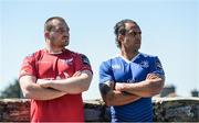 8 May 2017; Ken Owens of Scarlets, left, and Isa Nacewa of Leinster in attendance at a Guinness PRO12 Semi-Final Press Event on Bath Avenue in Dublin. Photo by Piaras Ó Mídheach/Sportsfile