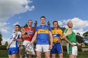 8 May 2017; In attendance at the Munster GAA Senior Football & Hurling Championships 2017 launch at Muckross House in Killarney, Co. Kerry, from left, Jamie Barron of Waterford, Stephen McDonnell of Cork, Padraic Maher of Tipperary, Pat O'Donnell of Clare and James Ryan of Limerick. Photo by Brendan Moran/Sportsfile