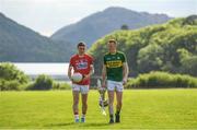 8 May 2017; Mark Collins, left, of Cork and Johnny Buckley of Kerry during the Munster GAA Senior Football & Hurling Championships 2017 launch at Muckross House in Killarney, Co. Kerry. Photo by Brendan Moran/Sportsfile