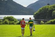 8 May 2017; Mark Collins, left, of Cork and Johnny Buckley of Kerry during the Munster GAA Senior Football & Hurling Championships 2017 launch at Muckross House in Killarney, Co. Kerry. Photo by Brendan Moran/Sportsfile