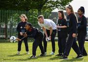 9 May 2017; Shamrock Rovers player Paul Corry was in Bluebell Community Centre today at the AIG Heroes event along with pupils from St Ultans School in Cherry Orchard, Dublin. The AIG Heroes initiative is part of the insurance company’s community engagement programme and is designed to give support to local communities by leveraging their sporting sponsorships to provide positive role models and build confidence for young people. More information at www.aig.ie.  Bluebell Community College, Bluebell, Dublin. Photo by Sam Barnes/Sportsfile