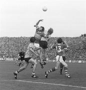 16 September 1979; Eoin Liston, Kerry, in action against Mick Holden, Dublin. All-Ireland Football Final, Kerry v Dublin, Croke Park, Dublin. Picture credit: SPORTSFILE / Connolly Collection