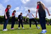 9 May 2017;  Shamrock Rovers player Paul Corry was in Bluebell Community Centre today at the AIG Heroes event along with pupils from St Ultans School in Cherry Orchard, Dublin. The AIG Heroes initiative is part of the insurance company’s community engagement programme and is designed to give support to local communities by leveraging their sporting sponsorships to provide positive role models and build confidence for young people. More information at www.aig.ie.  Bluebell Community College, Bluebell, Dublin. Photo by Sam Barnes/Sportsfile