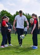 9 May 2017; Shamrock Rovers player Paul Corry was in Bluebell Community Centre today at the AIG Heroes event along with pupils from St Ultans School in Cherry Orchard, Dublin. The AIG Heroes initiative is part of the insurance company’s community engagement programme and is designed to give support to local communities by leveraging their sporting sponsorships to provide positive role models and build confidence for young people. More information at www.aig.ie.  Bluebell Community College, Bluebell, Dublin. Photo by Sam Barnes/Sportsfile