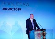 10 May 2017; Bill Beaumont, Chairman of World Rugby, addresses the audience during the Rugby World Cup 2019 Pool Draw at the Kyoto State Guest House on May 10, 2017 in Kyoto, Japan. Photo by Dave Rogers - World Rugby/World Rugby via Sportsfile