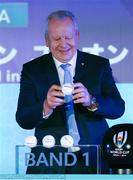 10 May 2017; Bill Beaumont, Chairman of World Rugby draws Australia during the Rugby World Cup 2019 Pool Draw at the Kyoto State Guest House on May 10, 2017 in Kyoto, Japan. Photo by Dave Rogers - World Rugby/World Rugby via Sportsfile
