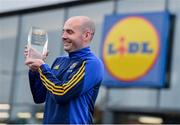 12 May 2017; The Lidl / Irish Daily Star Manager of the Month for April was announced today as Shane Ronayne from Tipperary. Shane led Tipperary through an unbeaten League campaign to the Lidl NFL Division 3 Final which they eventually drew with Wexford with the replay set to take place this weekend in Birr. Shane was presented with the award by Yuris Akerbergs, Deputy Manager Lidl Clonmel. Lidl, Clonmel, Co. Tipperary. Photo by Diarmuid Greene/Sportsfile