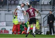 12 May 2017; Garry Buckley of Cork City in action against Lee Grace of Galway United during the SSE Airtricity League Premier Division game between Galway United and Cork City at Eamonn Deasy Park in Galway. Photo by Sam Barnes/Sportsfile