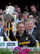 4 September 2011; James 'Cha' Fitzpatrick, Kilkenny, lifts the Liam MacCarthy Cup. GAA Hurling All-Ireland Senior Championship Final, Kilkenny v Tipperary, Croke Park, Dublin. Picture credit: Ray McManus / SPORTSFILE