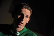 13 November 2011; Republic of Ireland's Keith Andrews during a player mixed zone ahead of their UEFA EURO2012 Qualifying Play-off 2nd leg match against Estonia on Tuesday. Republic of Ireland Player Mixed Zone, Grand Hotel, Malahide, Dublin. Picture credit: David Maher / SPORTSFILE