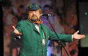 12 November 2011; Entertainer Brendan Grace, in his character of 'Bottler', performing during at the O'Neills TG4 Ladies Football All-Star Awards 2011. Citywest Hotel, Saggart, Co. Dublin. Picture credit: Brendan Moran / SPORTSFILE