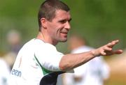 20 May 2002; Republic of Ireland captain Roy Keane during a Republic of Ireland squad training session at Ada Gym in Susupe, Saipan, Northern Mariana Islands. Photo by David Maher/Sportsfile